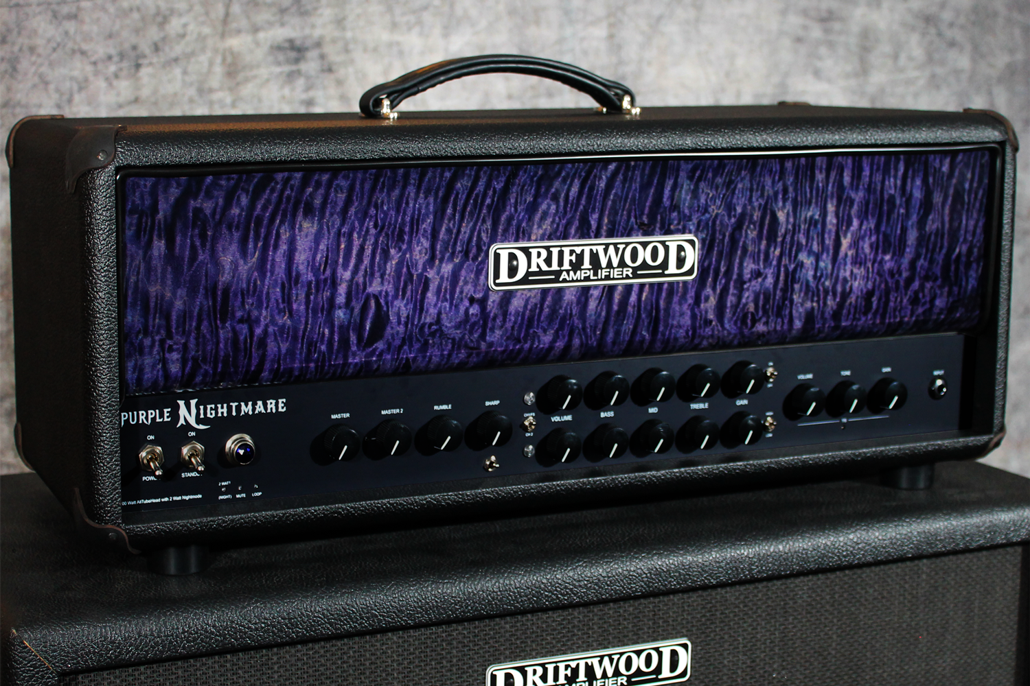 Driftwood Amplifiers - New wood day - burl poplar with purple stain and  high gloss finish. Should we try a matt finish as well?